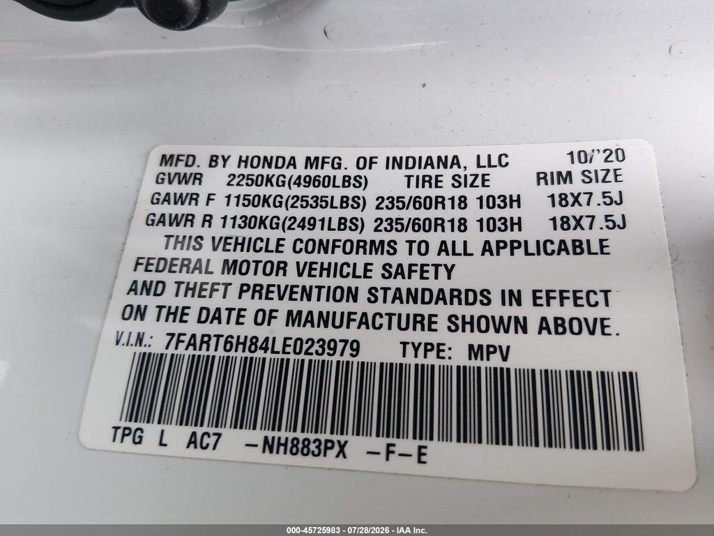 7FART6H84LE023979 2020 HONDA CR-V HYBRID photo no. 9