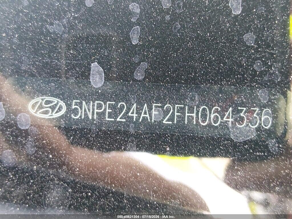 5NPE24AF2FH064336 2015 HYUNDAI SONATA photo no. 9