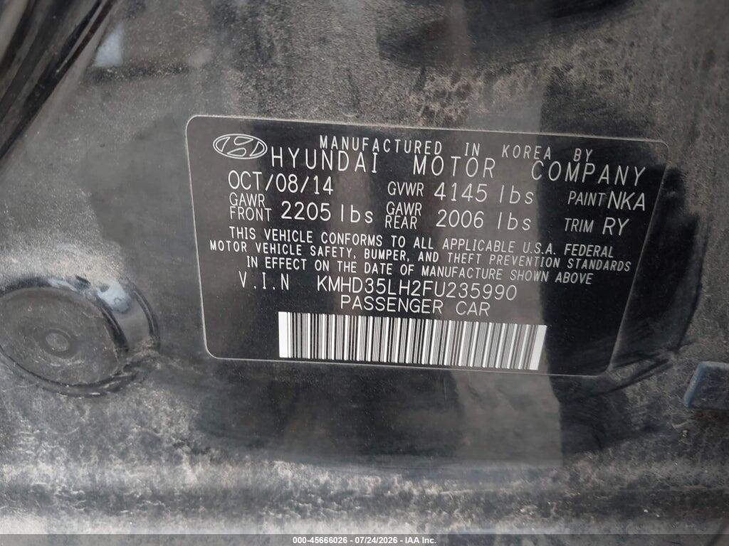 KMHD35LH2FU235990 2015 HYUNDAI ELANTRA GT photo no. 9