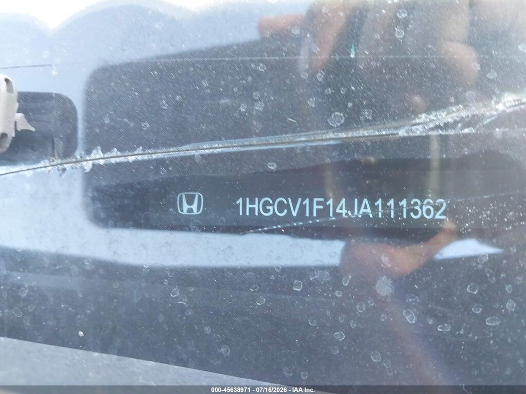 1HGCV1F14JA111362 2018 HONDA ACCORD photo no. 9