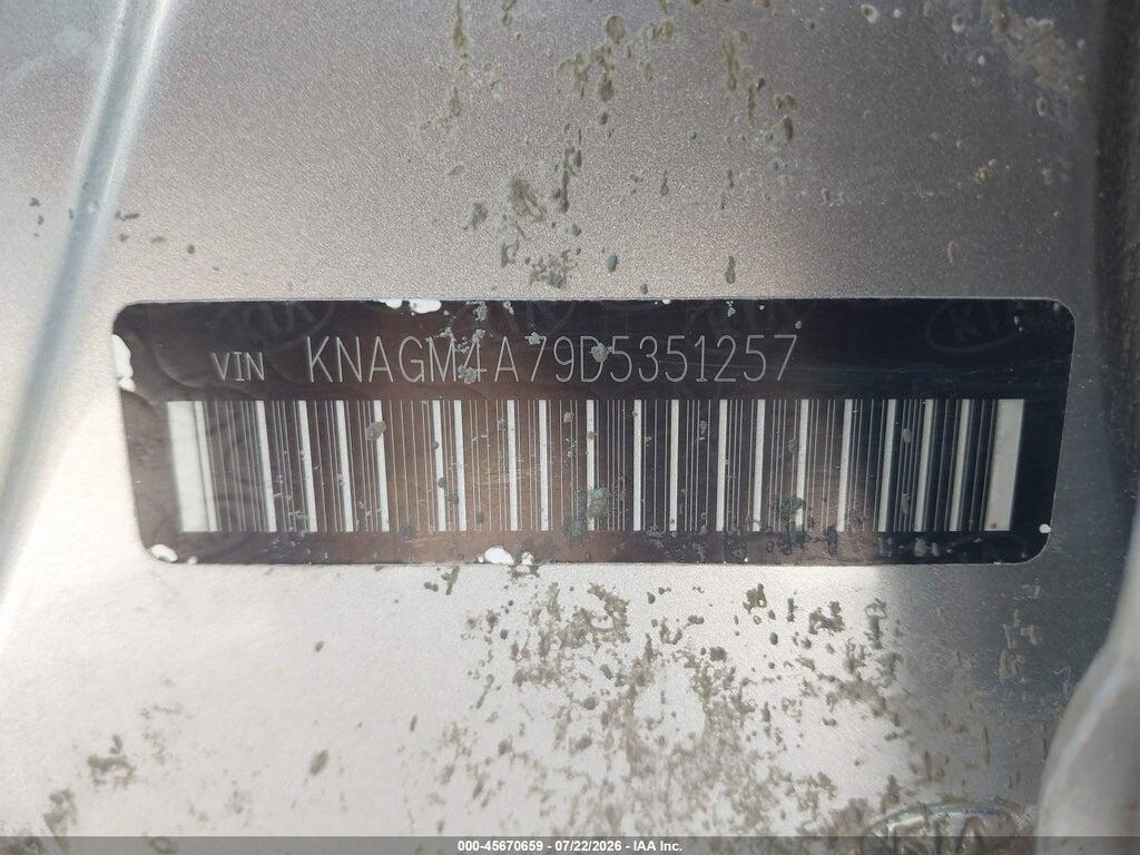 KNAGM4A79D5351257 2013 KIA OPTIMA photo no. 9