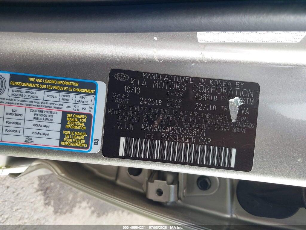 KNAGM4AD5D5058171 2013 KIA OPTIMA HYBRID photo no. 9