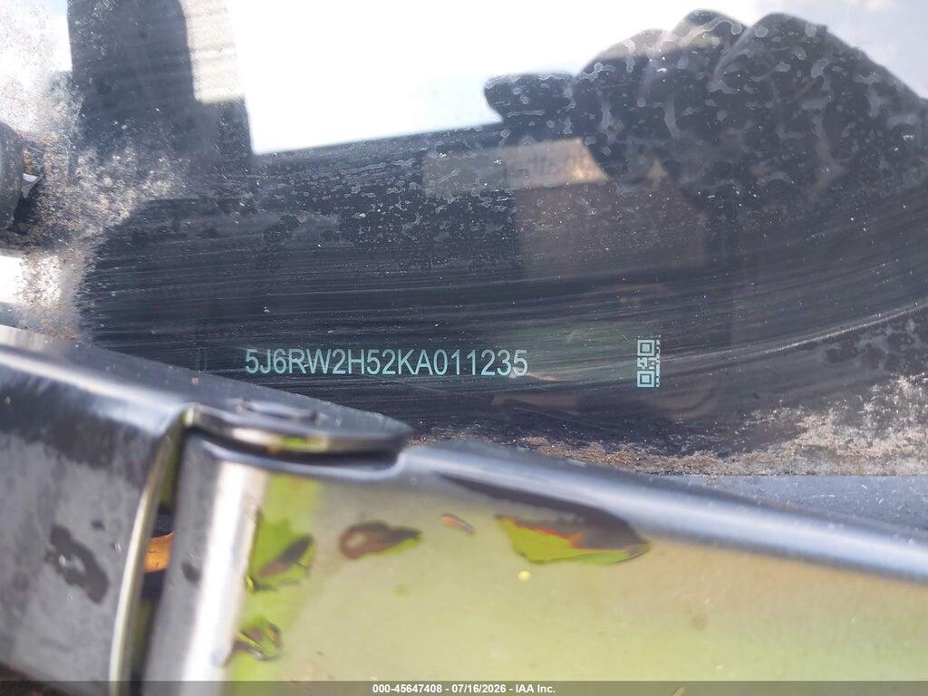 5J6RW2H52KA011235 2019 HONDA CR-V photo no. 9