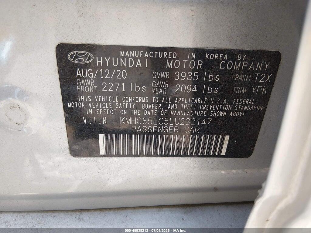 KMHC65LC5LU232147 2020 HYUNDAI IONIQ HYBRID photo no. 9