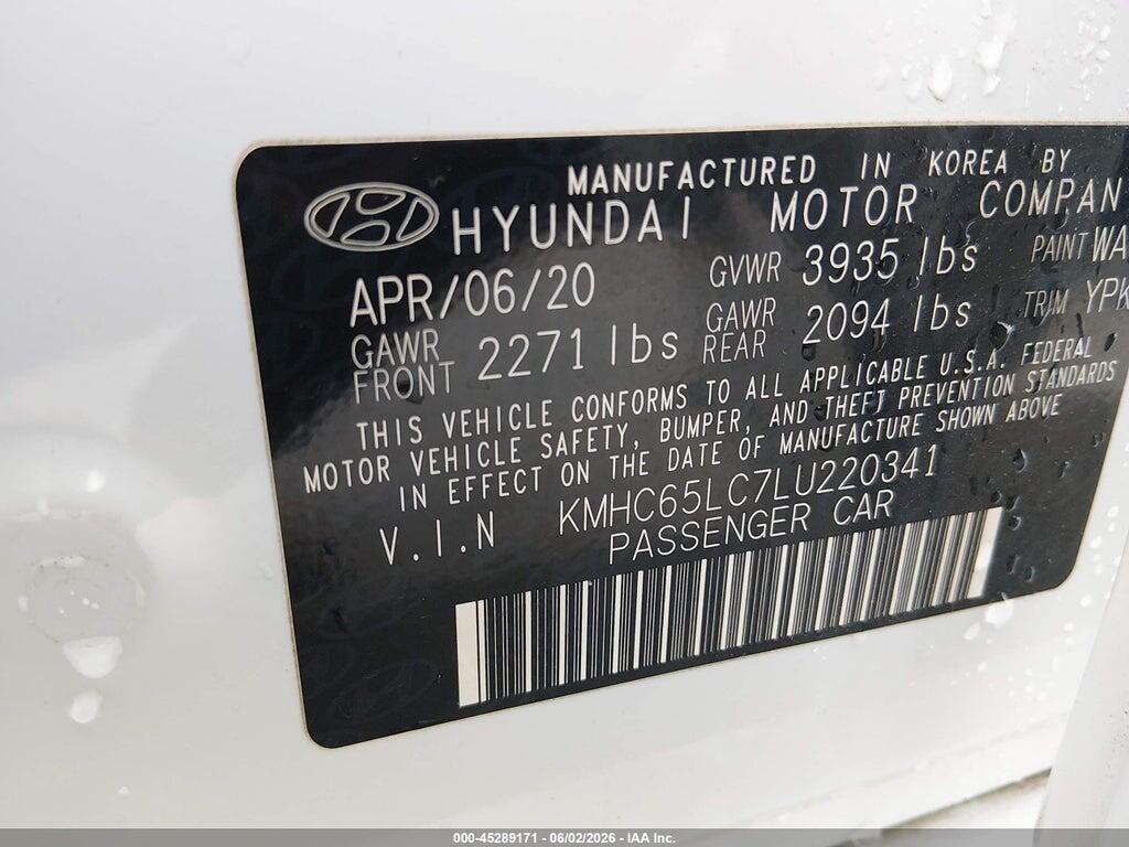 KMHC65LC7LU220341 2020 HYUNDAI IONIQ HYBRID photo no. 9