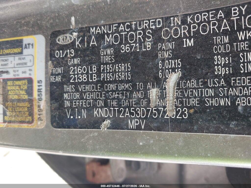 KNDJT2A53D7572923 2013 KIA SOUL photo no. 9