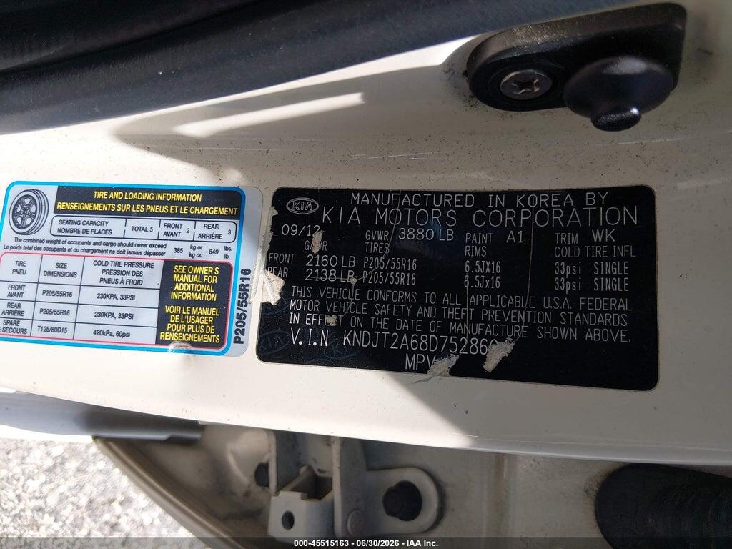 KNDJT2A68D7528604 2013 KIA SOUL photo no. 9