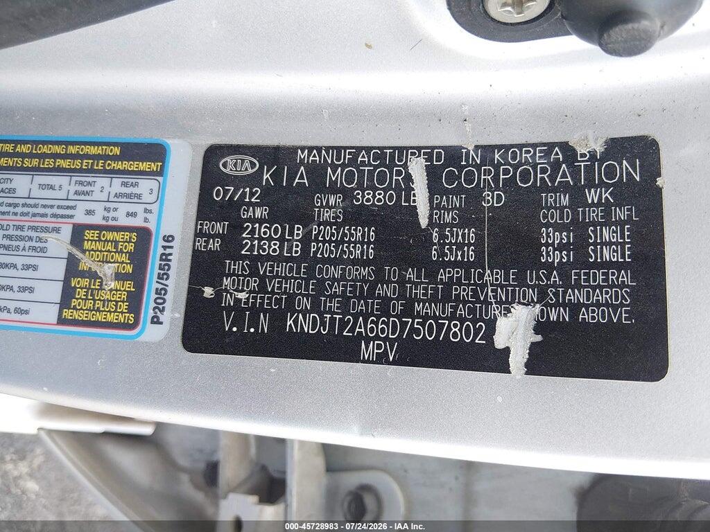 KNDJT2A66D7507802 2013 KIA SOUL photo no. 9