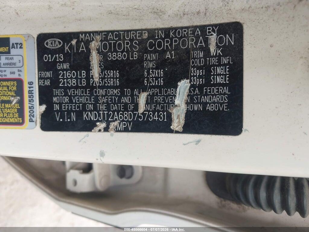 KNDJT2A68D7573431 2013 KIA SOUL photo no. 9