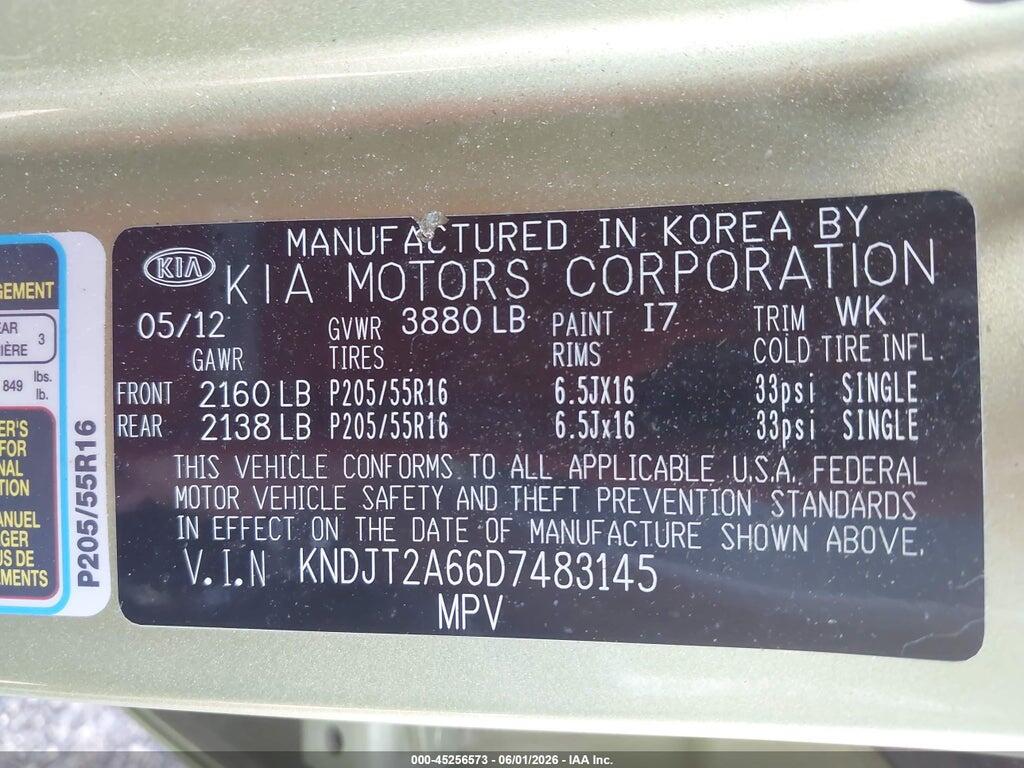 KNDJT2A66D7483145 2013 KIA SOUL photo no. 9