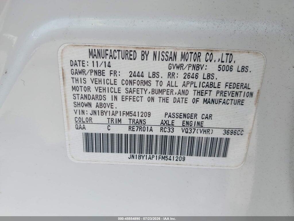JN1BY1AP1FM541209 2015 INFINITI Q70 photo no. 9
