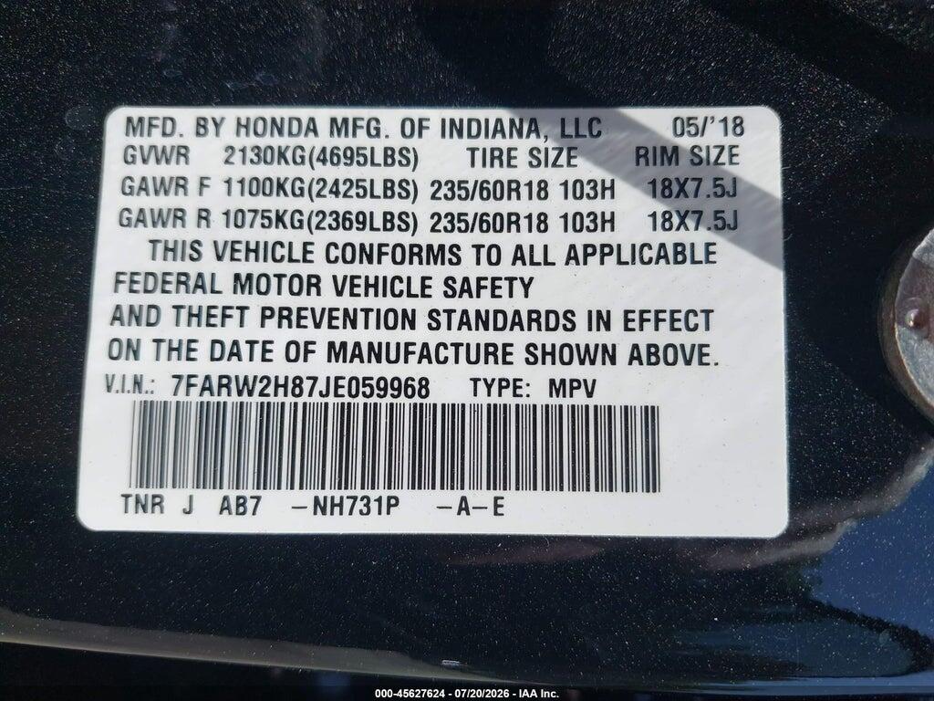 7FARW2H87JE059968 2018 HONDA CR-V photo no. 9