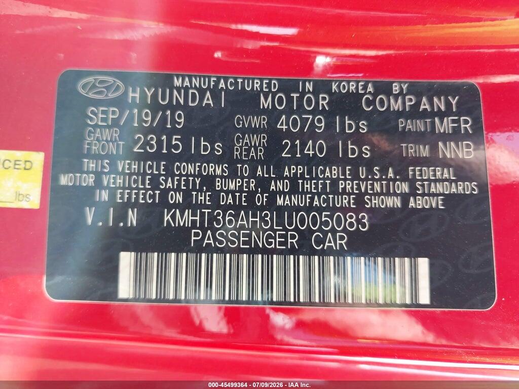 KMHT36AH3LU005083 2020 HYUNDAI VELOSTER N photo no. 9