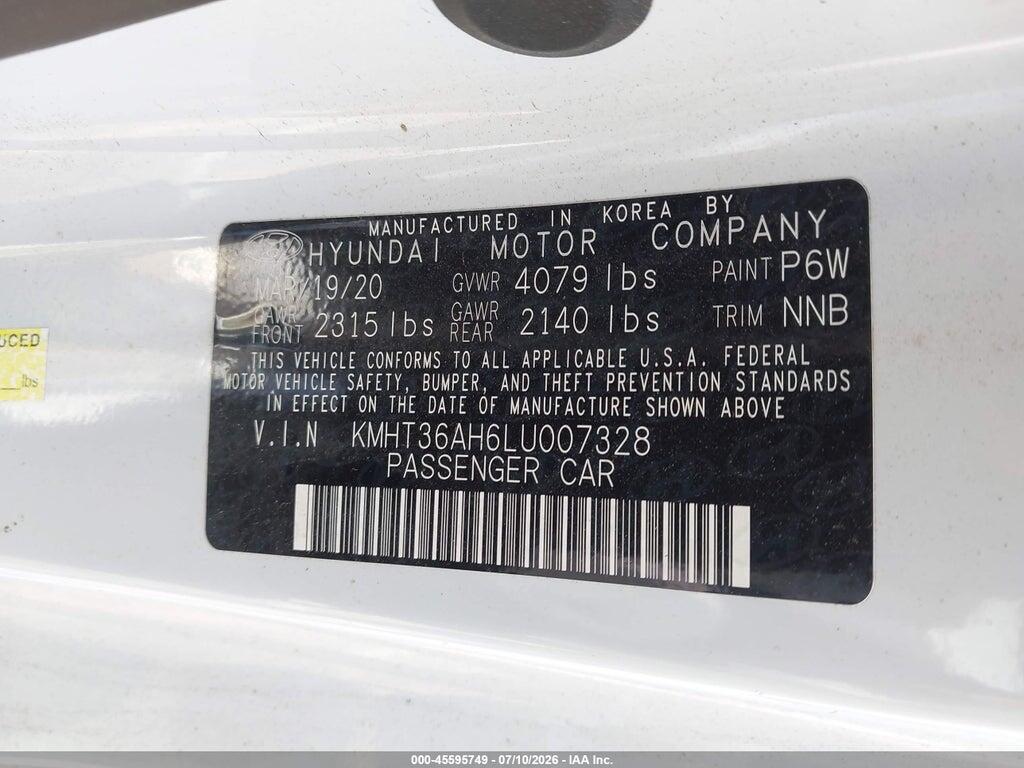 KMHT36AH6LU007328 2020 HYUNDAI VELOSTER N photo no. 9