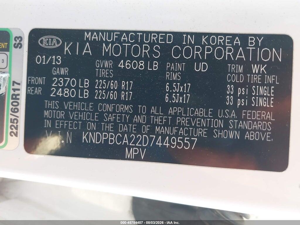 KNDPBCA22D7449557 2013 KIA SPORTAGE photo no. 9