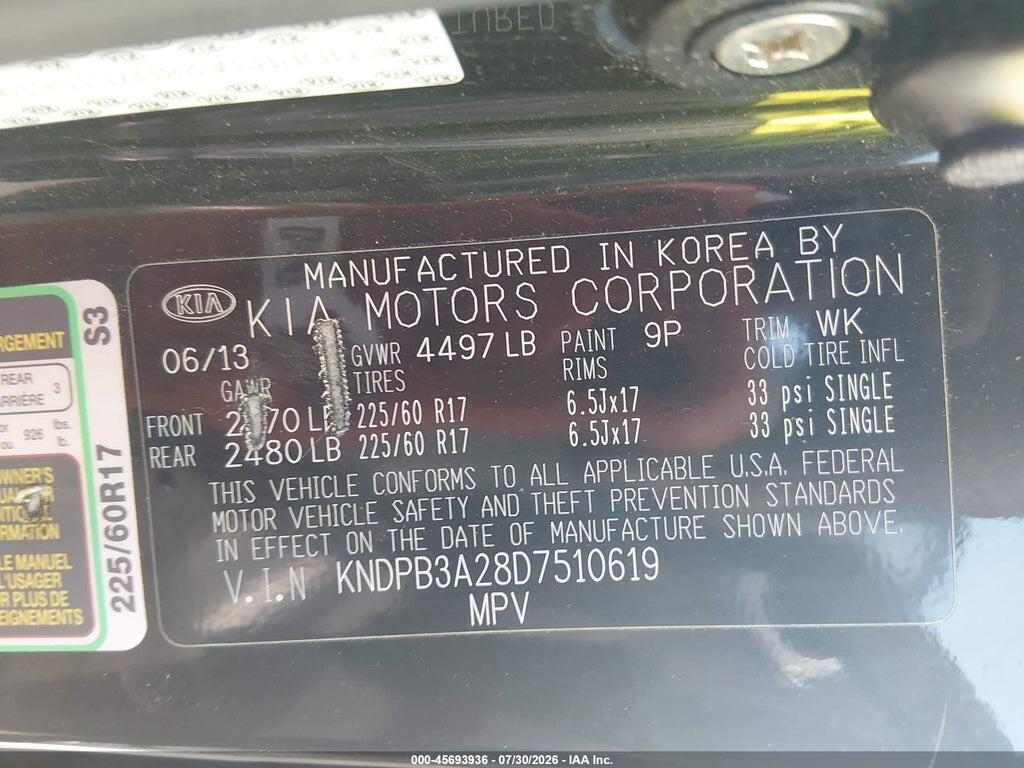 KNDPB3A28D7510619 2013 KIA SPORTAGE photo no. 9