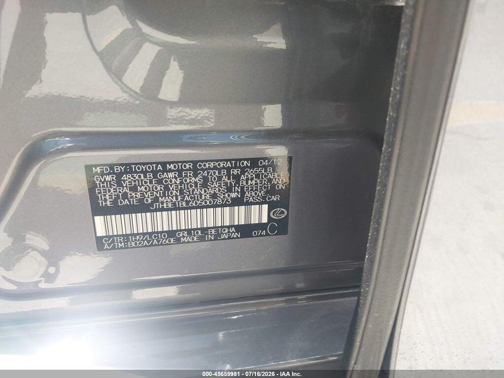 JTHBE1BL6D5007873 2013 LEXUS GS 350 photo no. 9