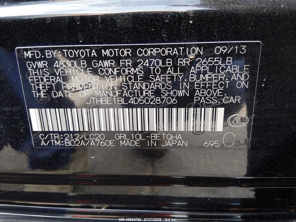 JTHBE1BL4D5028706 2013 LEXUS GS 350 photo no. 9