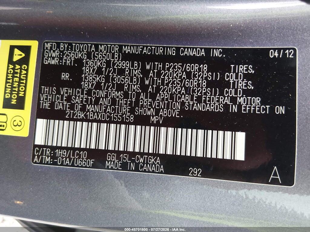 2T2BK1BAXDC155158 2013 LEXUS RX 350 photo no. 9