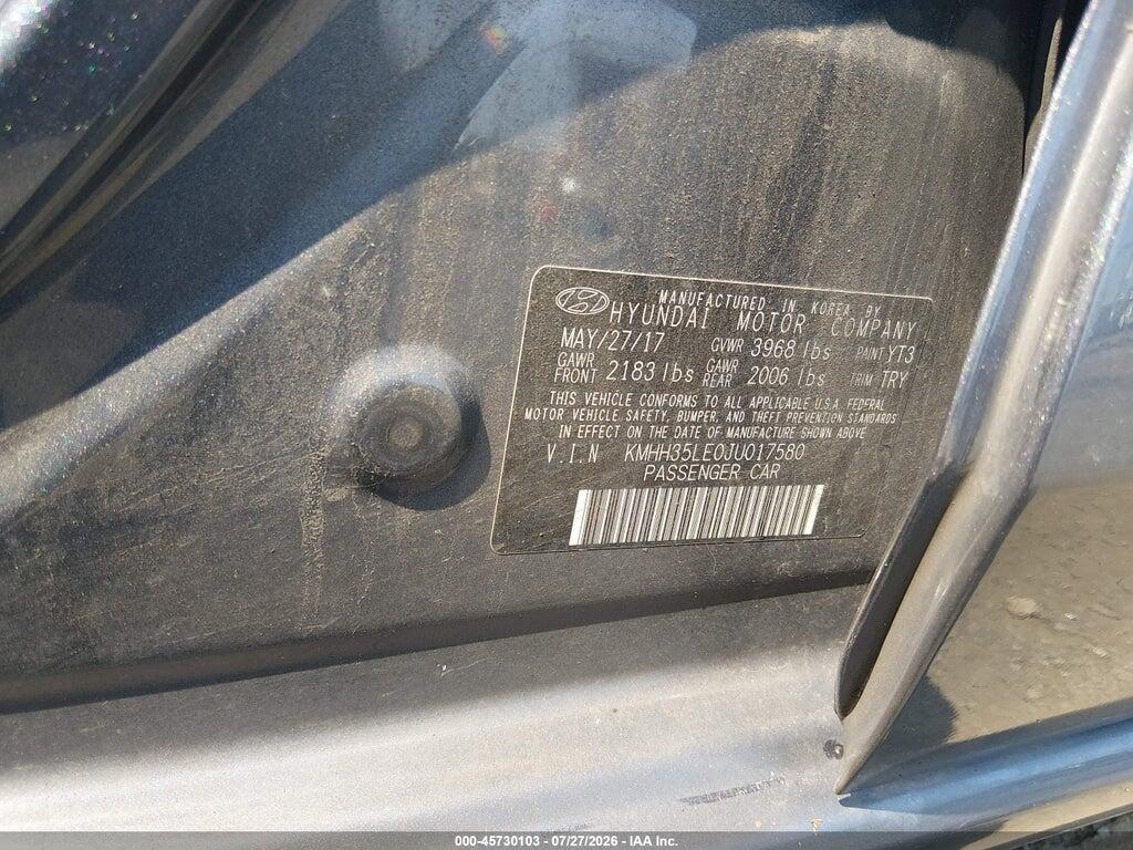 KMHH35LE0JU017580 2018 HYUNDAI ELANTRA GT photo no. 9