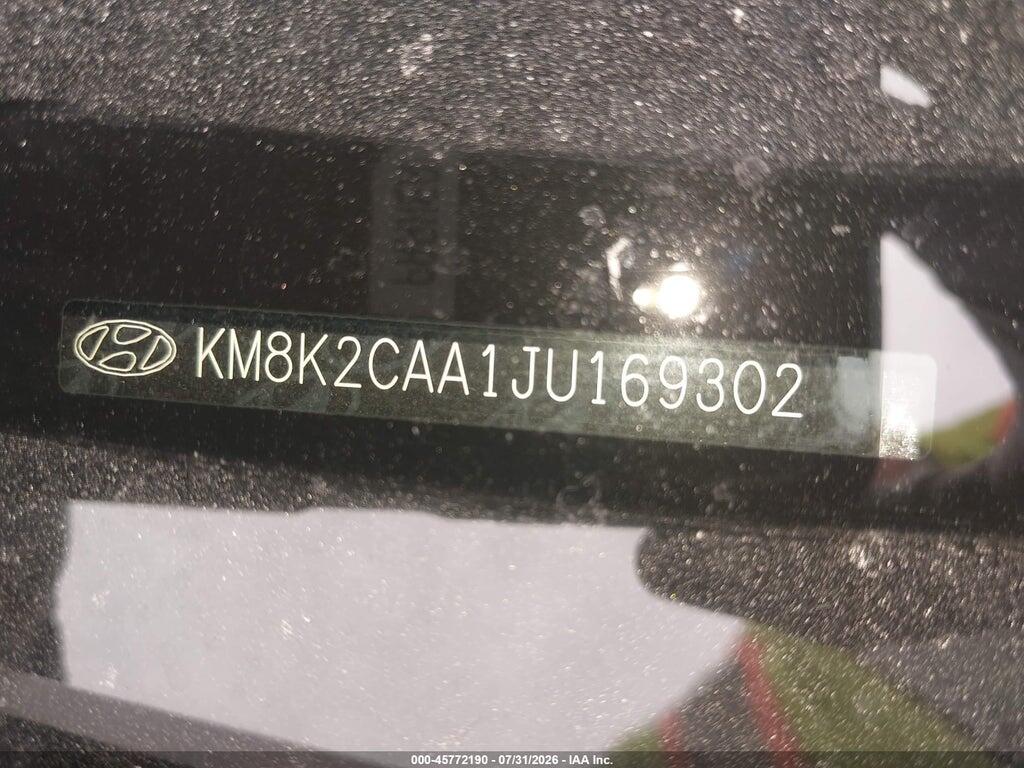 KM8K2CAA1JU169302 2018 HYUNDAI KONA photo no. 9