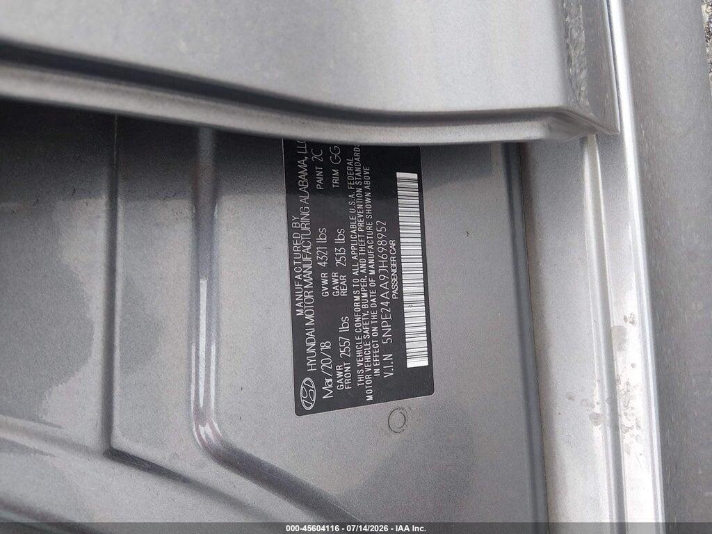 5NPE24AA9JH698952 2018 HYUNDAI SONATA photo no. 9