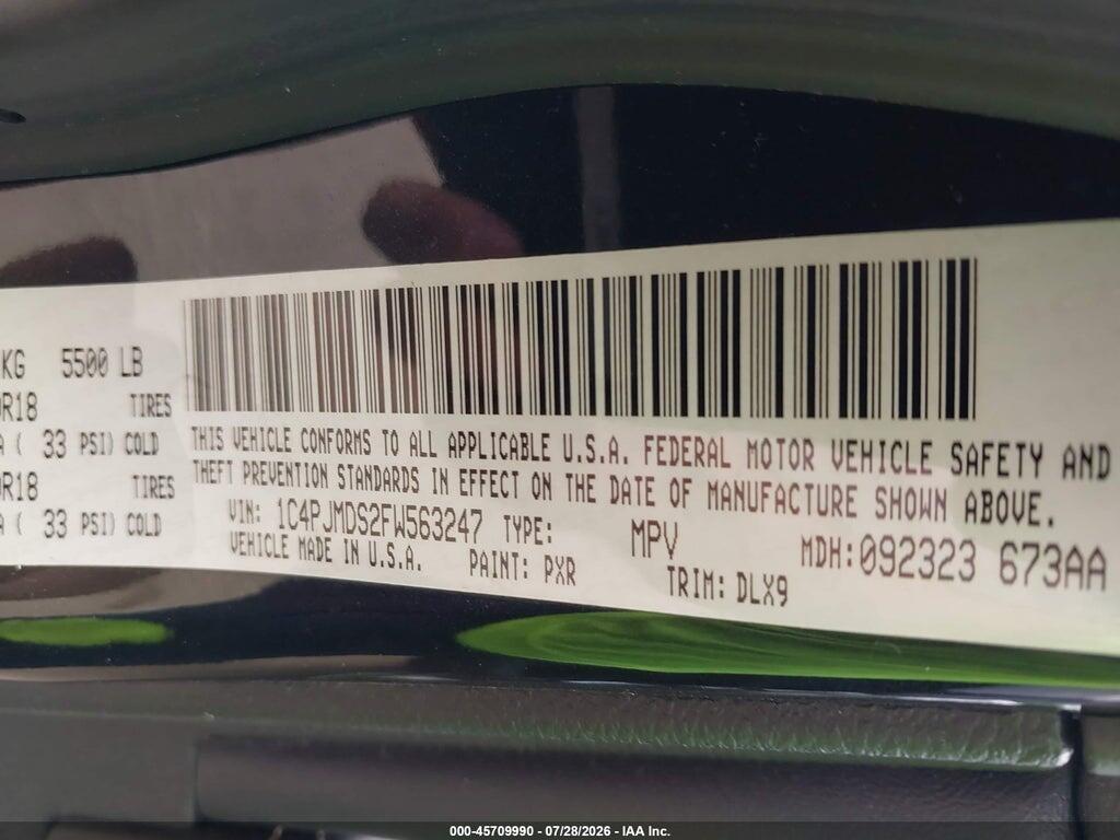 1C4PJMDS2FW563247 2015 JEEP CHEROKEE photo no. 9