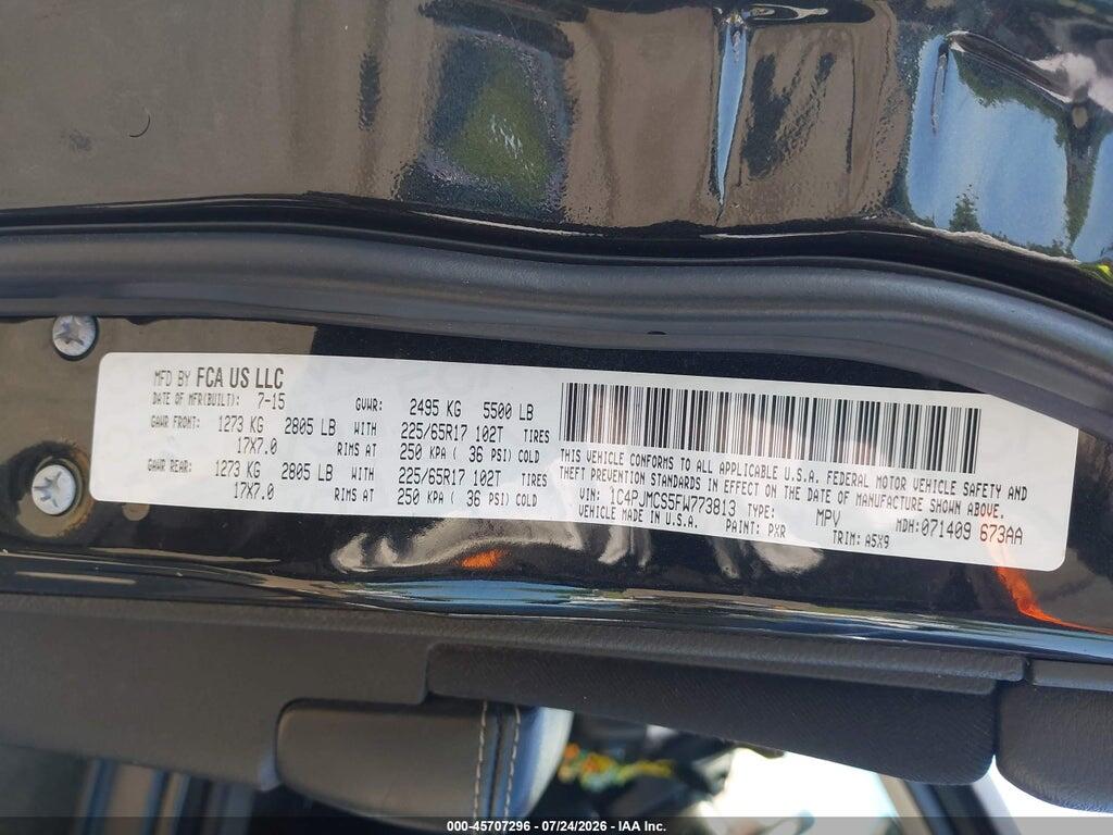 1C4PJMCS5FW773813 2015 JEEP CHEROKEE photo no. 9