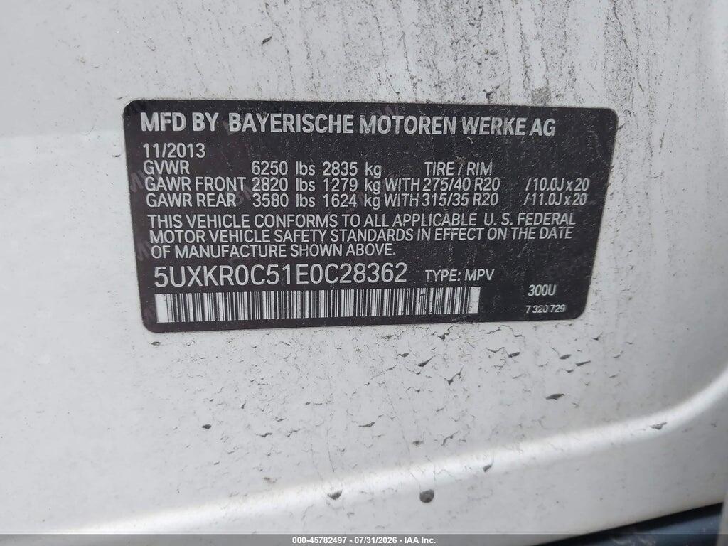 5UXKR0C51E0C28362 2014 BMW X5 photo no. 9