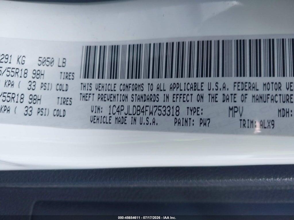 1C4PJLDB4FW753318 2015 JEEP CHEROKEE photo no. 9