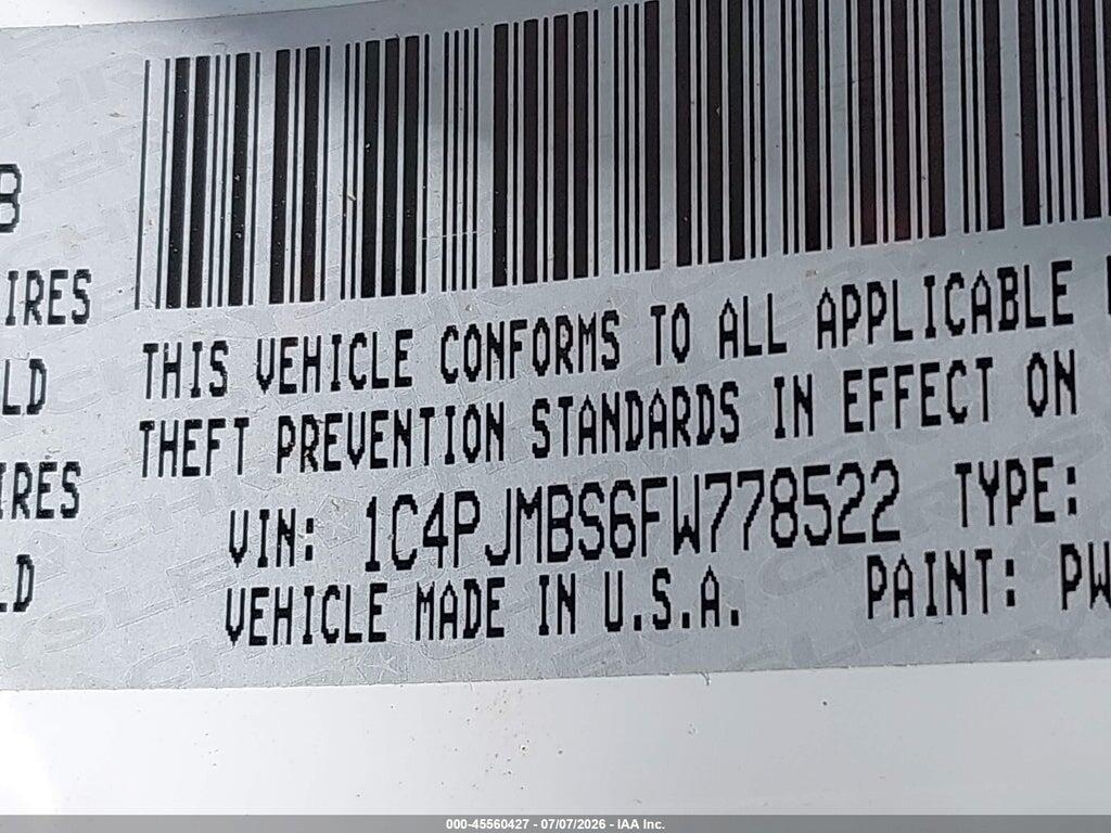 1C4PJMBS6FW778522 2015 JEEP CHEROKEE photo no. 9