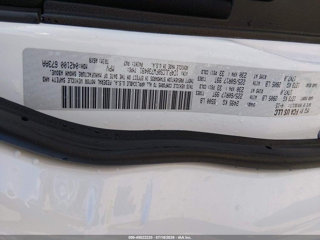 1C4PJLCS0FW730491 2015 JEEP CHEROKEE photo no. 9