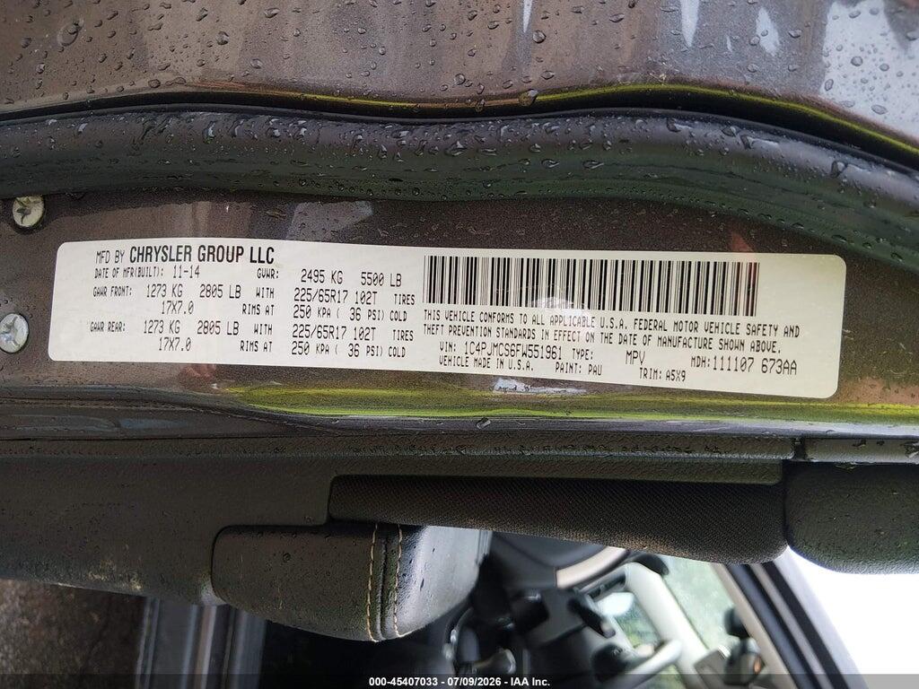 1C4PJMCS6FW551961 2015 JEEP CHEROKEE photo no. 9