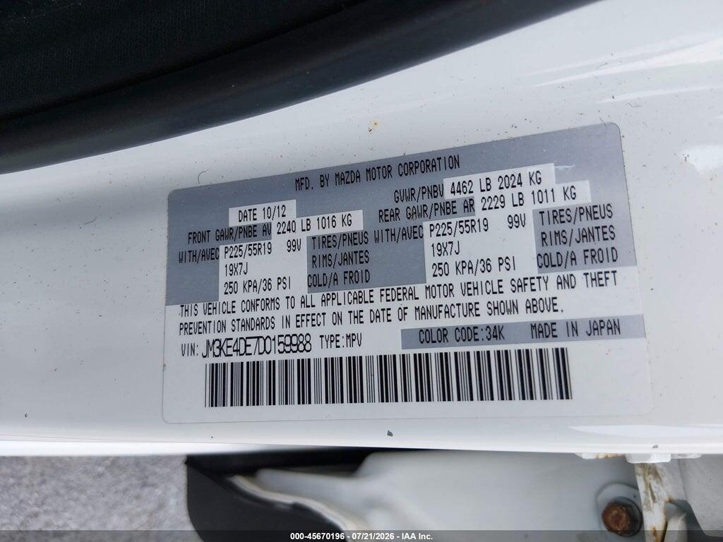 JM3KE4DE7D0159988 2013 MAZDA CX-5 photo no. 9