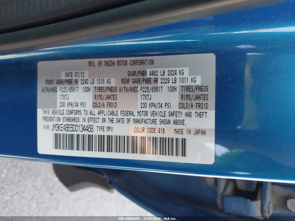 JM3KE4BE6D0134468 2013 MAZDA CX-5 photo no. 9