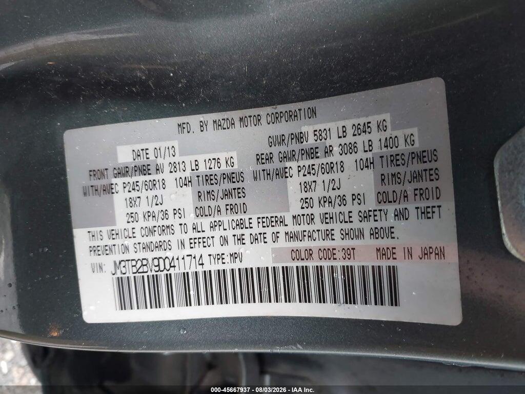 JM3TB2BV9D0411714 2013 MAZDA CX-9 photo no. 8