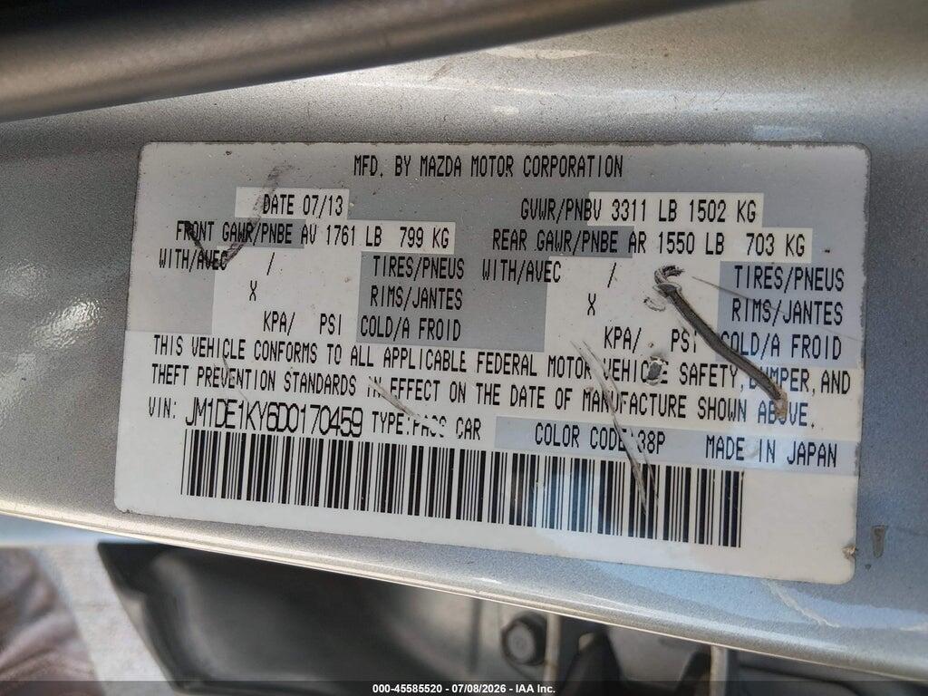 JM1DE1KY6D0170459 2013 MAZDA MAZDA2 photo no. 9