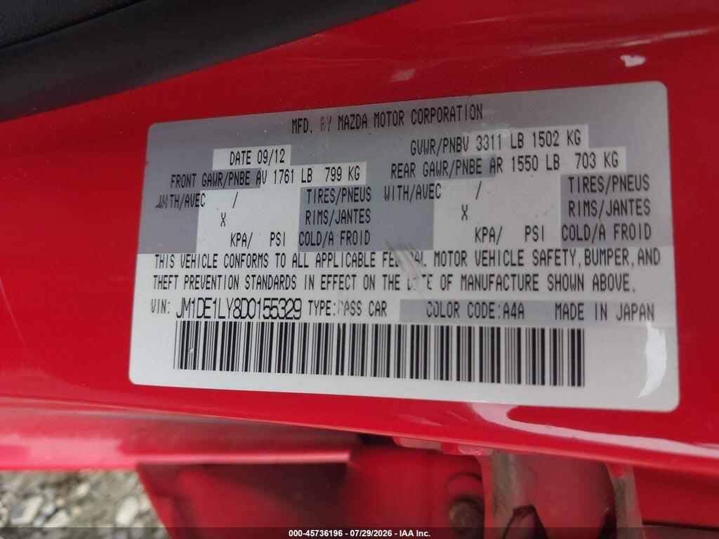 JM1DE1LY8D0155329 2013 MAZDA MAZDA2 photo no. 9