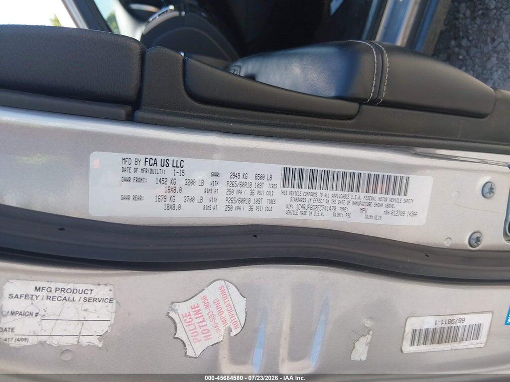 1C4RJFBG2FC741470 2015 JEEP GRAND CHEROKEE photo no. 9