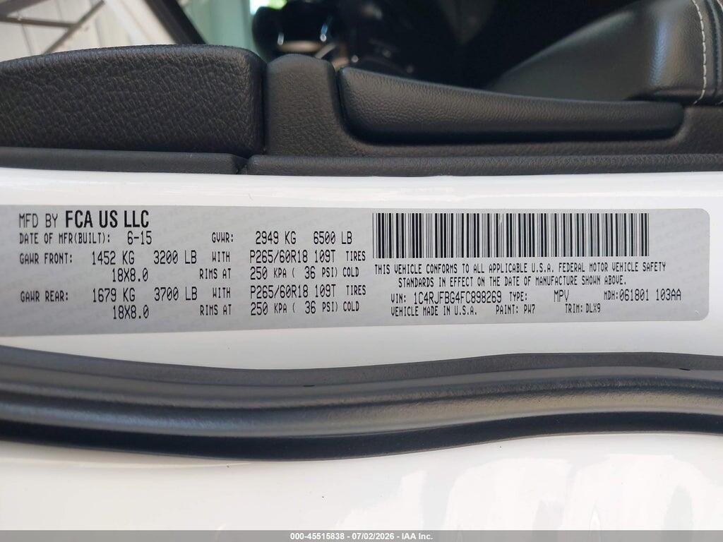 1C4RJFBG4FC898269 2015 JEEP GRAND CHEROKEE photo no. 9