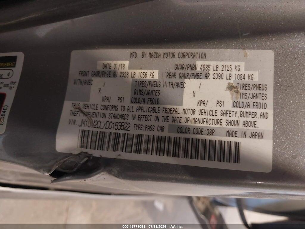 JM1CW2CLXD0153522 2013 MAZDA MAZDA5 photo no. 9