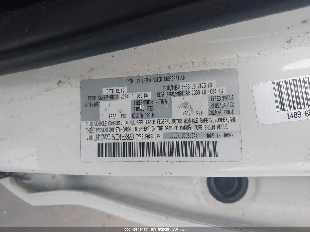 JM1CW2CL5D0153329 2013 MAZDA MAZDA5 photo no. 9
