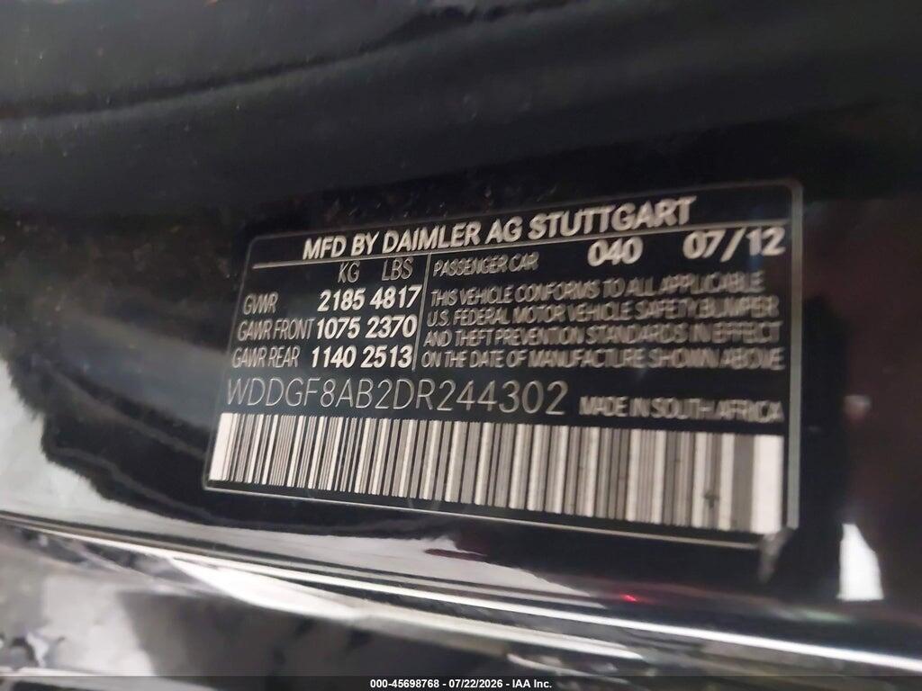 WDDGF8AB2DR244302 2013 MERCEDES-BENZ C 300 photo no. 9