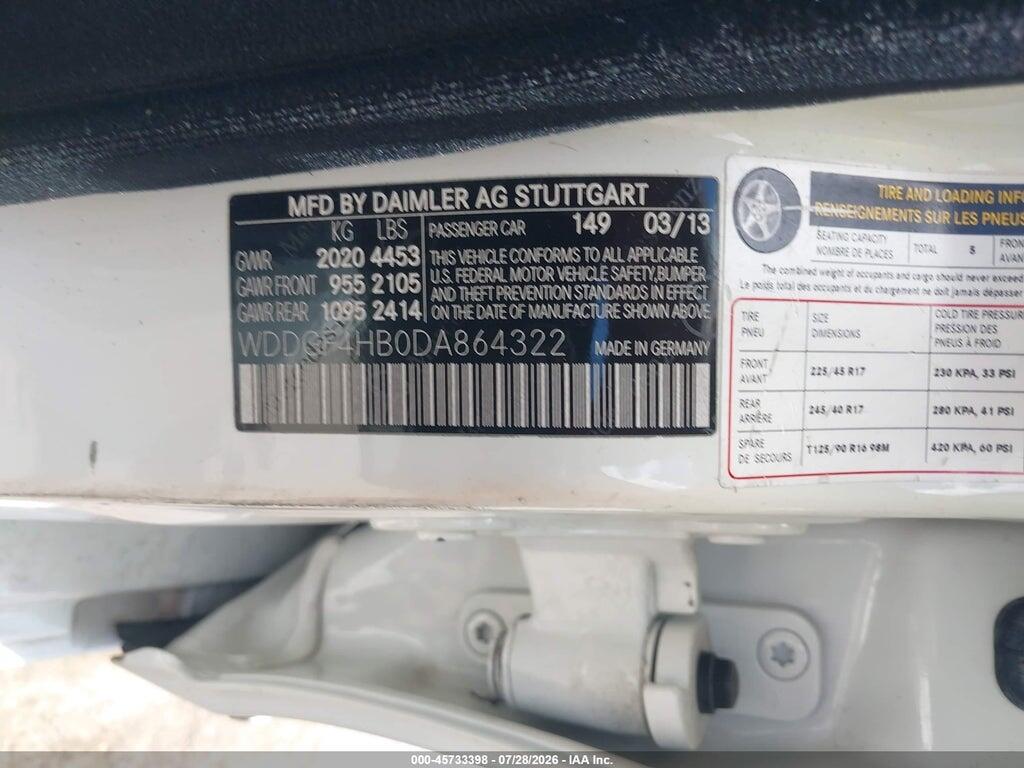 WDDGF4HB0DA864322 2013 MERCEDES-BENZ C 250 photo no. 9