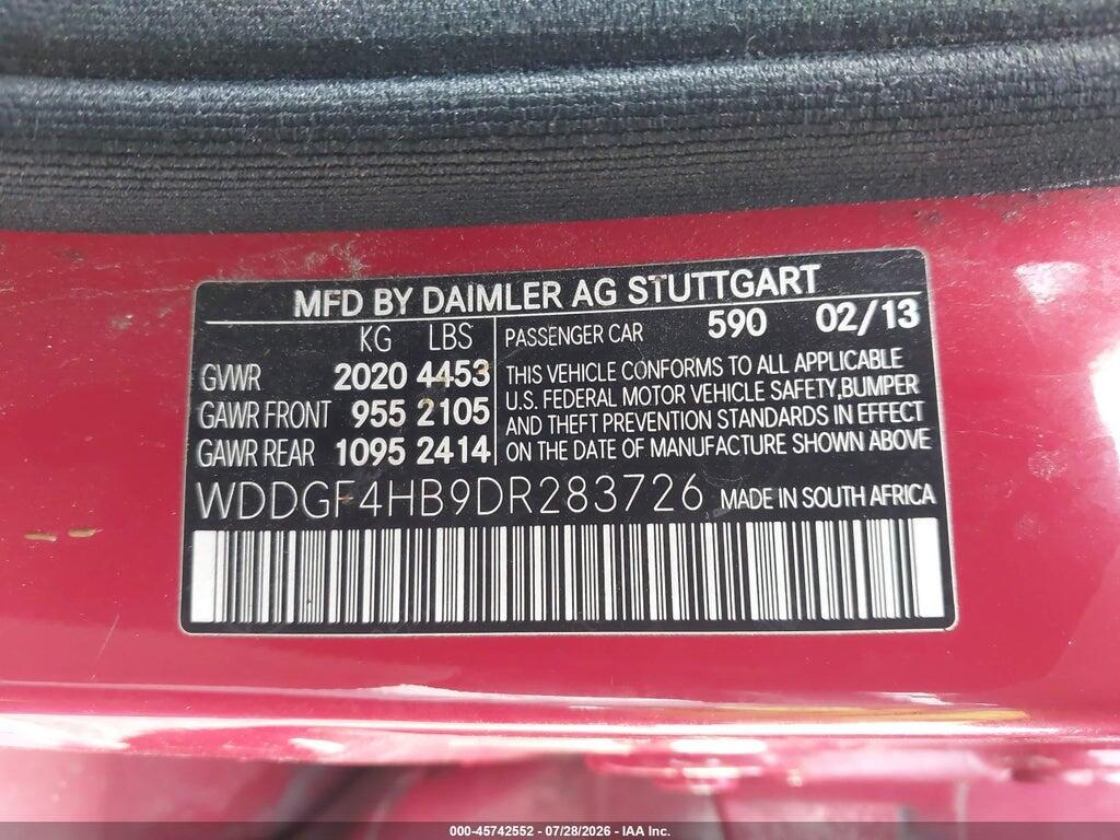 WDDGF4HB9DR283726 2013 MERCEDES-BENZ C 250 photo no. 9