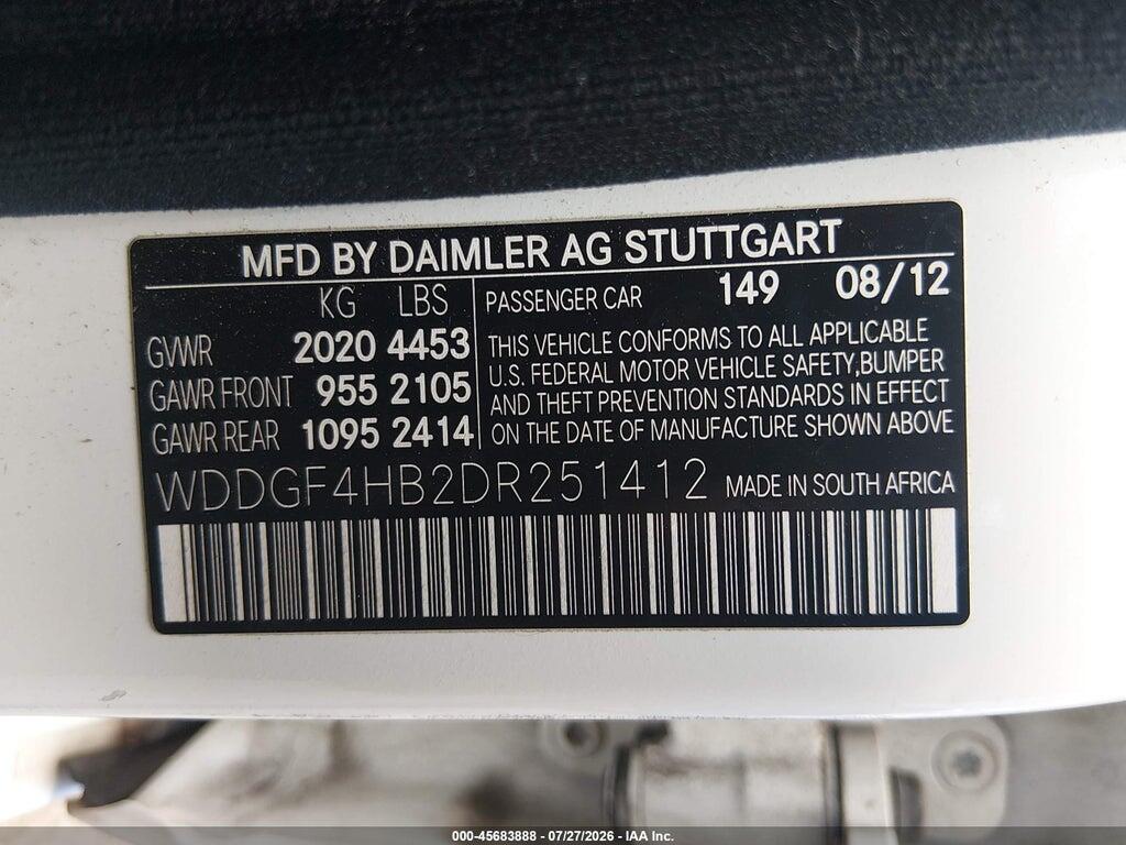 WDDGF4HB2DR251412 2013 MERCEDES-BENZ C 250 photo no. 9