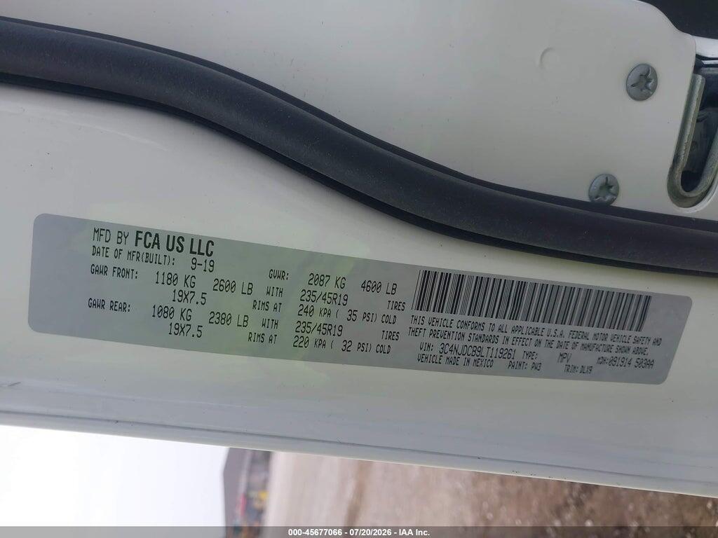 3C4NJDCB9LT119261 2020 JEEP COMPASS photo no. 9