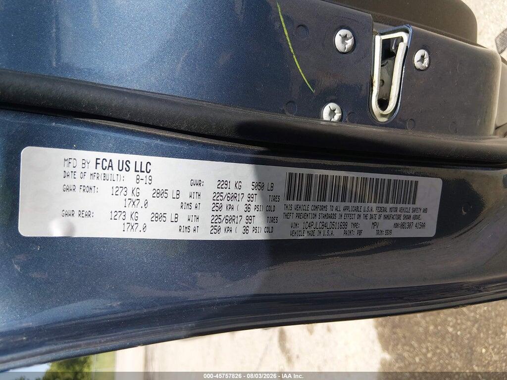 1C4PJLCB4LD511699 2020 JEEP CHEROKEE photo no. 9
