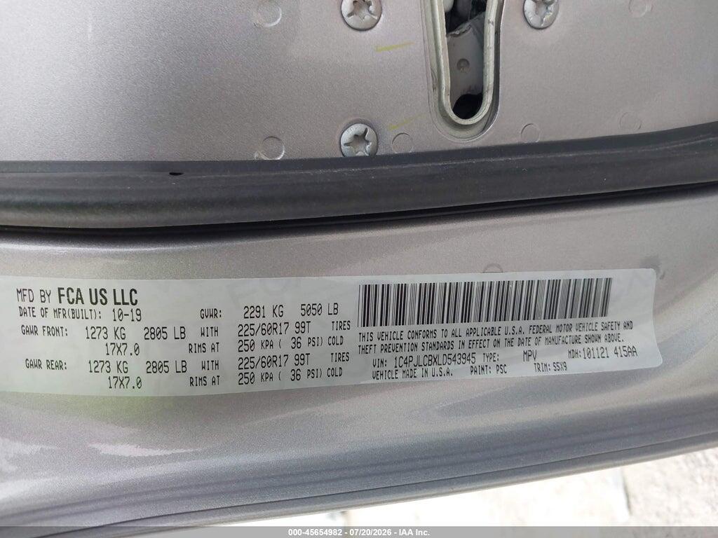 1C4PJLCBXLD543945 2020 JEEP CHEROKEE photo no. 9