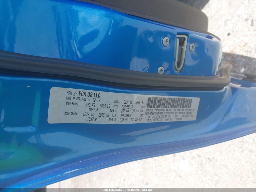 1C4PJLLBXLD577397 2020 JEEP CHEROKEE photo no. 9